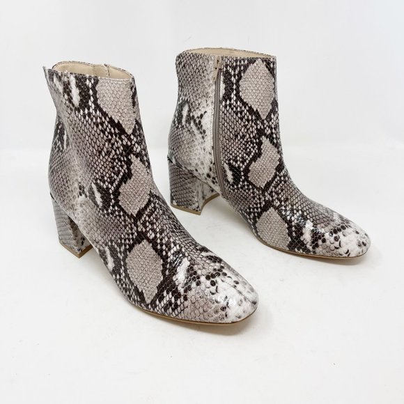 Chinese Laundry Shoes - Chinese Laundry Daria Snake Ankle Booties Block Heel Size 10